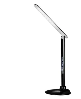 Stolové lampy na písací stôl Aluminor LED lampa na písací stôl Success s hodinami čierna