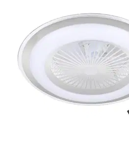 Ventilátory  LED Stmievateľné stropné svietidlo s látorom ZONDA LED/48W/230V strieborná + DO 