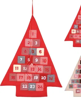 Vianočné dekorácie Adventný kalendár strom 62 cm
