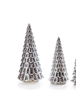 Vianočné dekorácie LED stromčeky Zimné kúzlo, 4 ks