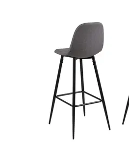 Barové stoličky Dkton Dizajnová barová stolička Alphonsus, svetlosivá