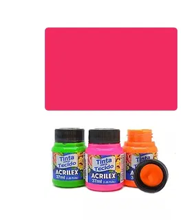 Hračky VEMA - ACR Farba na textil 37ml, Fluorescent Pink 107