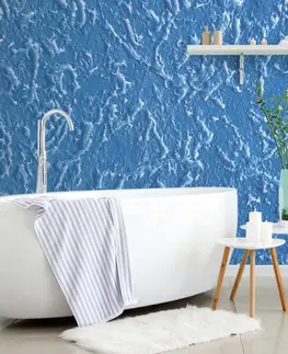 Jednofarebné tapety Tapeta s modrou štruktúrou