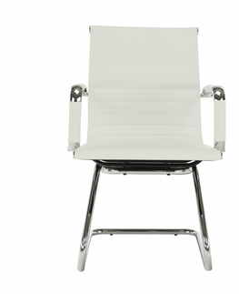 Kancelárske stoličky KONDELA Azure 2 New Typ 2 kancelárske kreslo s podrúčkami biela