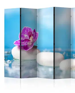 Paravány Paraván Pink Orchid and white Zen Stones II Dekorhome
