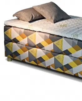 Jednolôžkové postele New Design  Čalúnená posteľ NOVO | s topperom Extra Rozmer.: 80 x 200 cm