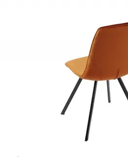Jedálenské stoličky a kreslá Jedálenská stolička 4 ks AMYKLAS Dekorhome Oranžová