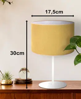 Lampy na nočný stolík Duolla Stolová lampa Pastell Roller výška 30 cm žltá