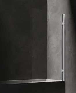 Sprchové dvere OMNIRES - WATERLOO Jednokrídlová vaňová zástena, 80 cm, chróm lesk, sklo transparent HMP80XCRTR
