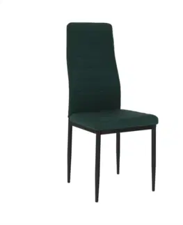Stoličky Stolička, smaragdová látka/čierny kov, COLETA NOVA