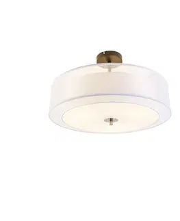Stropne svietidla Moderné stropné svietidlo biele 50 cm 3-svetlo - Drum Duo