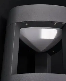 Vonkajšie nástenné svietidlá Lucande Vonkajšie nástenné LED svietidlo Nanna