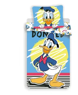 Obliečky Jerry Fabrics Detské bavlnené obliečky Donald Duck 03, 140 x 200 cm, 70 x 90 cm