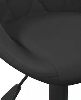 Jedálenské zostavy Otočná jedálenská stolička 2 ks zamat / kov Dekorhome Čierna