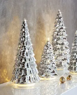 Vianočné dekorácie LED stromčeky Zimné kúzlo, 4 ks