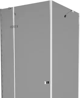 Vane MEXEN/S - Roma sprchovací kút 90x90 cm, grafit, chróm + čierna vanička so sifónom 854-090-090-01-40-4070