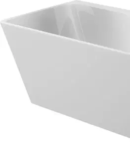 Vane DEANTE - Hiacynt biela - Akrylátová vaňa, chrbtom k stene/voľne stojaca, obdĺžniková - 160 cm KDH_016W