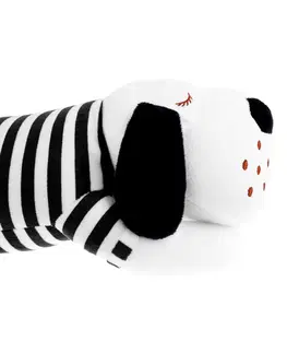Plyšové hračky Plyšový psík, biela/čierny pásik, 50cm, REXO typ 1