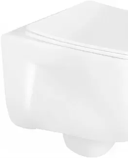 Záchody MEXEN/S - MARGO závesná WC misa vrátane sedátka s slow-slim, duroplast, biela 30420900