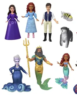 Hračky bábiky MATTEL - The Little Mermaid Sada Malých Bábik A Kamarátov Zo Zeme A Mora
