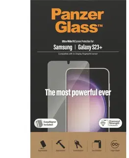 Ochranné fólie pre mobilné telefóny Ochranné sklo PanzerGlass UWF AB pre Samsung Galaxy S23 Plus, čierna 7316