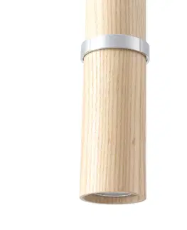 Závesné svietidlá Lucande Lucande Nojus LED závesné svietidlo, drevo hore/dole 1 svetlo.