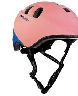 Cyklistické helmy Detská cyklistická prilba Spokey CHERUB 52-56 cm, ružovo-modrá