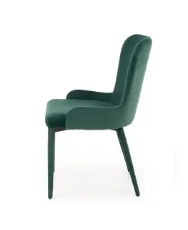 Jedálenské stoličky a kreslá Jedálenské kreslo K425 Halmar Tmavo zelená