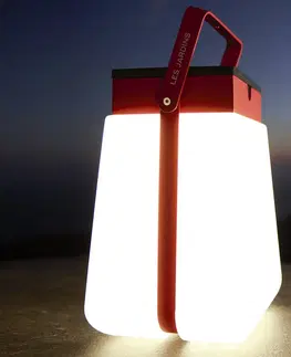 Solárne lampy Les Jardins Solárna LED lucerna Bump 300 prenosná červená
