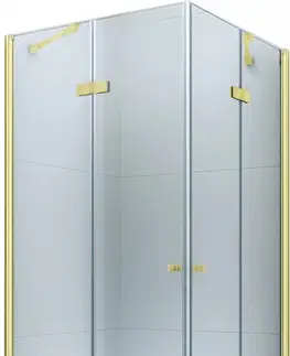 Sprchovacie kúty MEXEN/S - Roma Duo sprchovací kút 90 x 90, transparent, zlatá 854-090-090-50-00-02