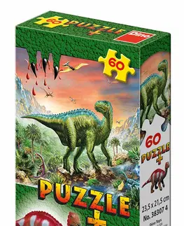 Hračky puzzle DINO - Dinosaury + Figúrka 60D, Mix Produktov