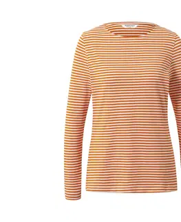 Shirts & Tops Pásikavé tričko s dlhými rukávmi, oranžové
