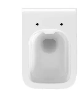 Záchody DEANTE Podstavný rám, pre závesné WC misy + SLIM tlačidlo chrom + WC CERSANIT CLEANON CREA štvorec + SEDADLO CST_WC01 051P CR2