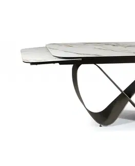 Jedálenské stoly Rozkladací jedálenský stôl INFINITY CERAMIC Signal Čierna