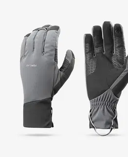 čiapky Dotykové vetruvzdorné rukavice MT900 na horskú turistiku sivé