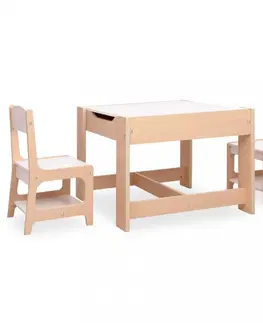 Detské stoly a stoličky Detský set MDF Dekorhome Prírodné drevo