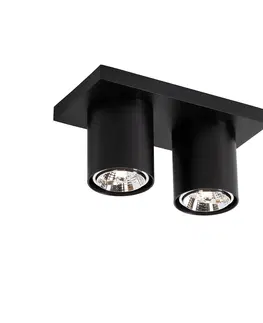 Bodove svetla Moderné stropné bodové svietidlo čierne 2-svetlo - Tubo