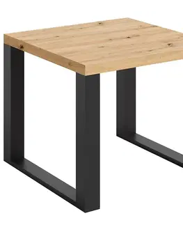 Konferenčné stolíky s úložným priestorom Konferenčný stolík Mona 600/600/500 dub artisan/čierna