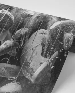 Čiernobiele tapety Fototapeta čiernobiele pečivo na lane