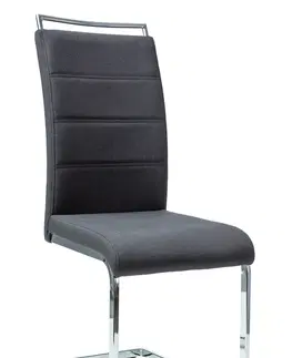 Jedálenské stoličky SIGNAL H-441 jedálenská stolička čierna / chróm
