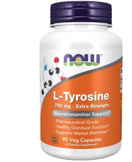 Ostatné aminokyseliny NOW Foods L-tyrozín 750 mg, extra silný