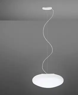 Závesné svietidlá Fabbian Fabbian Lumi White sklenená závesná lampa Ø 42 cm