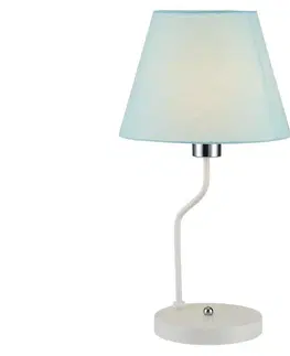 Lampy  Stolná lampa YORK 1xE14/60W/230V biela/modrá 