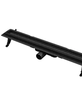Sprchové kúty Odvodnenie líniové Reverzibilné Vogi Duplex čierna  ABS+Inox 600