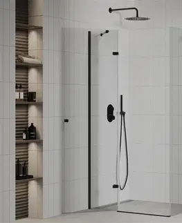 Sprchovacie kúty MEXEN/S - ROMA sprchovací kút 70x100, transparent, čierna 854-070-100-70-00