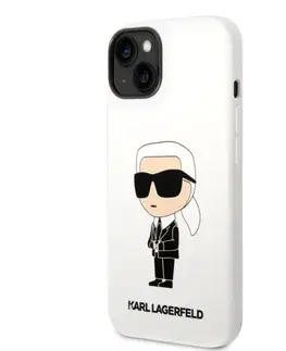 Puzdrá na mobilné telefóny Zadný kryt Karl Lagerfeld Liquid Silicone Ikonik NFT pre Apple iPhone 14 Plus, biela 57983112380