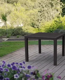 Záhradné stoly KETER Záhradný stôl SYMPHONY Quartet | hnedá