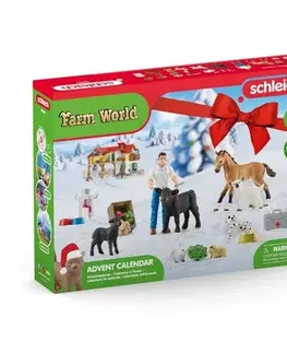 Drevené hračky Schleich 98643 Adventný kalendár 2022 domáce zvieratá