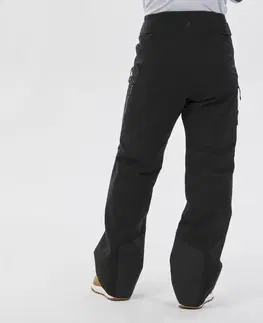 nohavice Pánske lyžiarske nohavice FR100 čierne