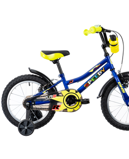 Bicykle Detský bicykel DHS Speedy 1603 16" - model 2022 Green / Yellow - 8" (105-125 cm)